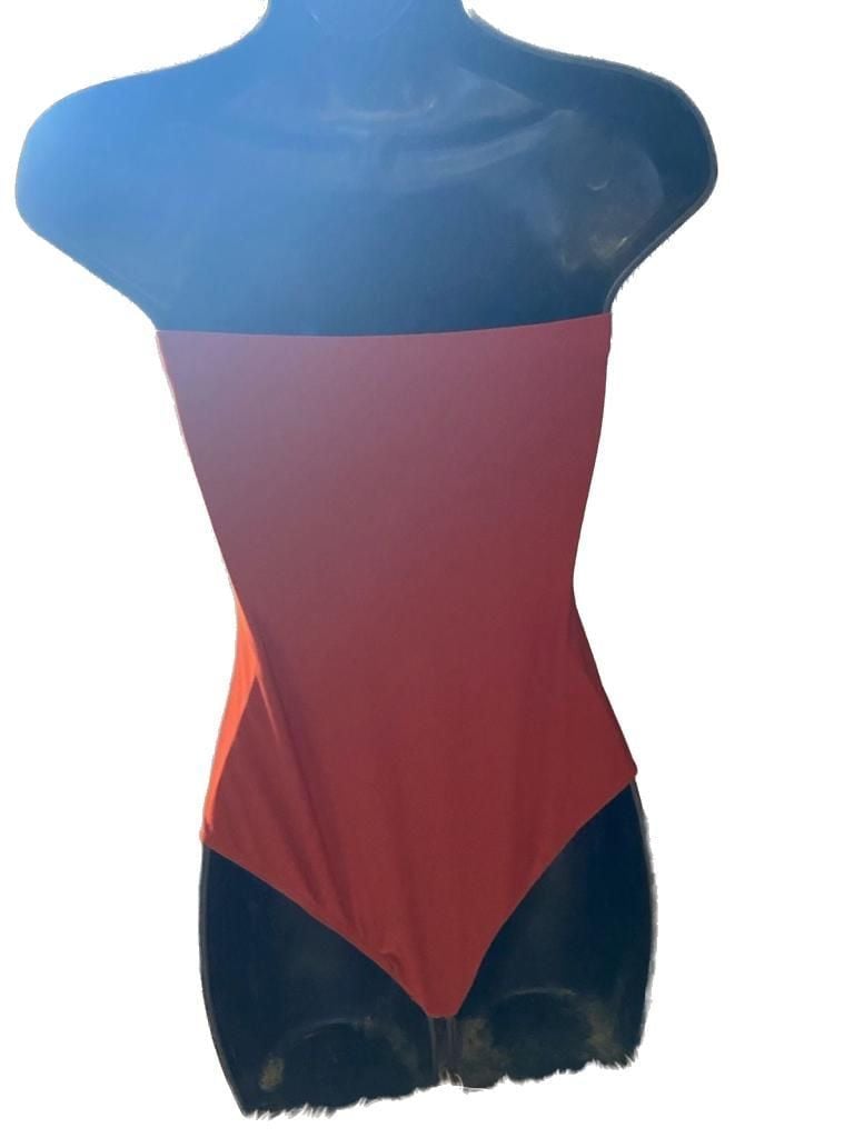 Fashion Nova Strapless Seamless Scoop Neck Bodysuit - Terracotta 3