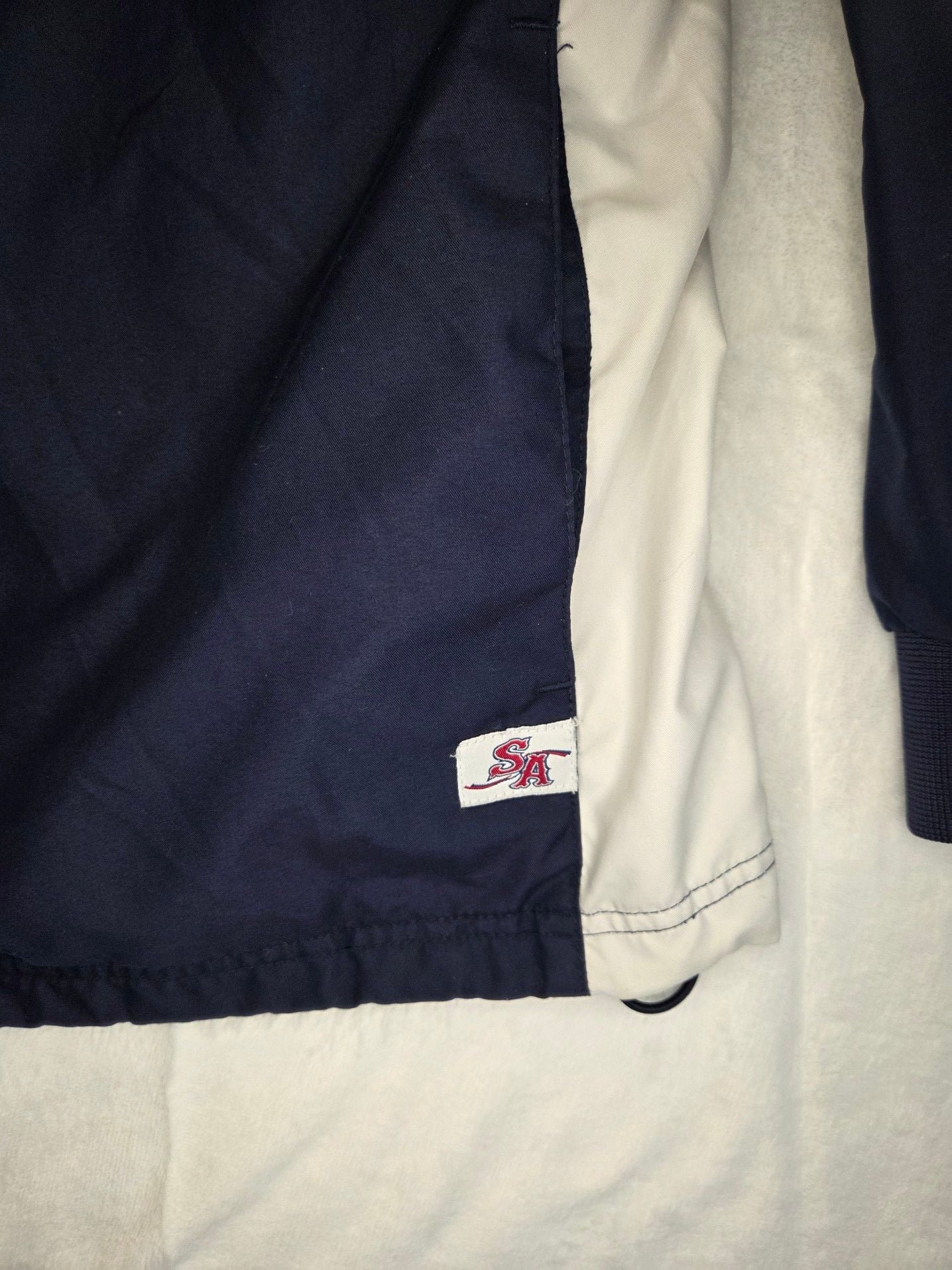 Vintage Sportco Authentic San Diego Chargers V-Neck Windbreaker Pullover Jacket Navy Blue Men's XL 5