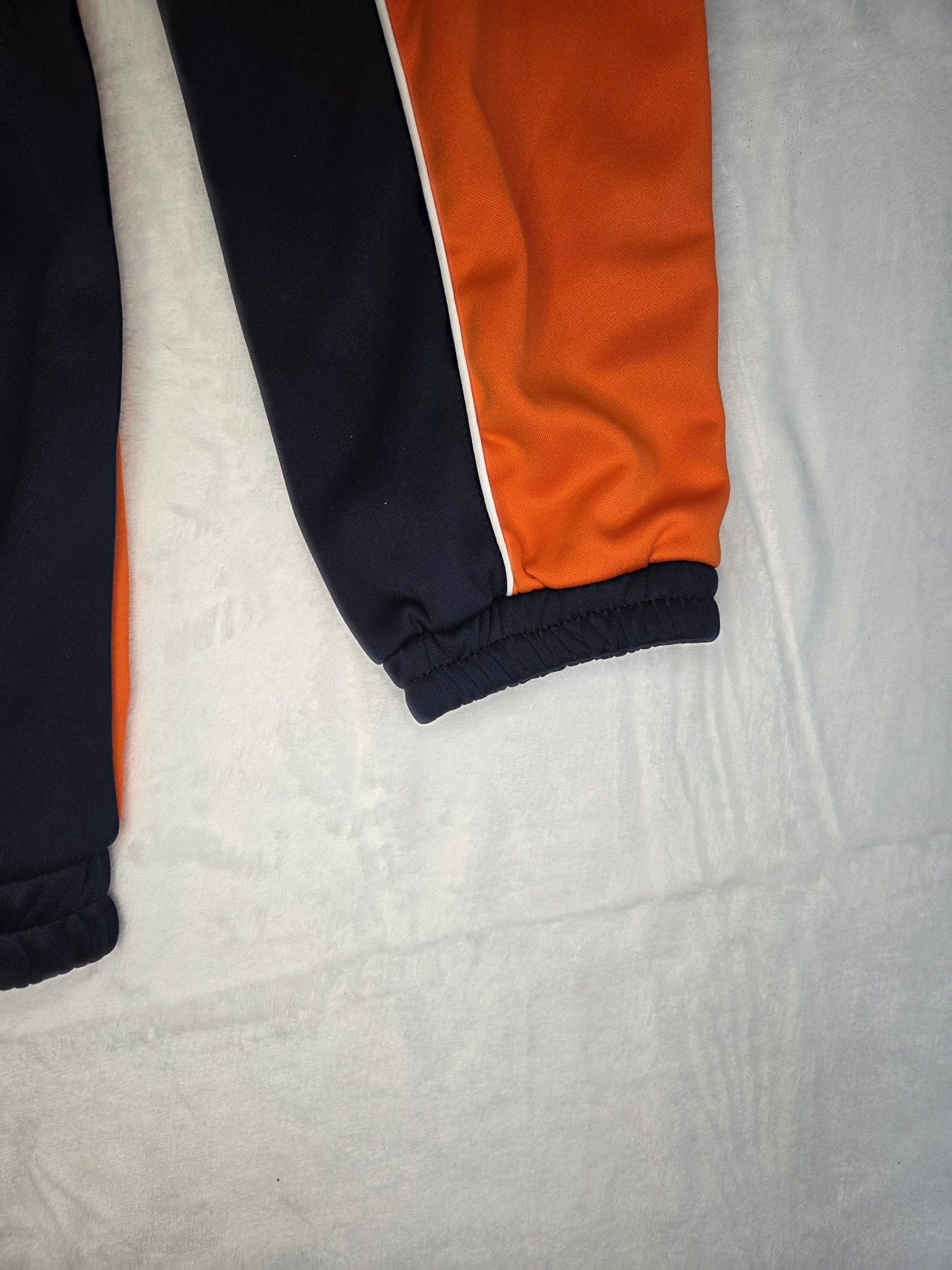 Chicago Bears NFL 1/4 Zip Pullover Men's Large Navy Blue Orange Track Jacket 9