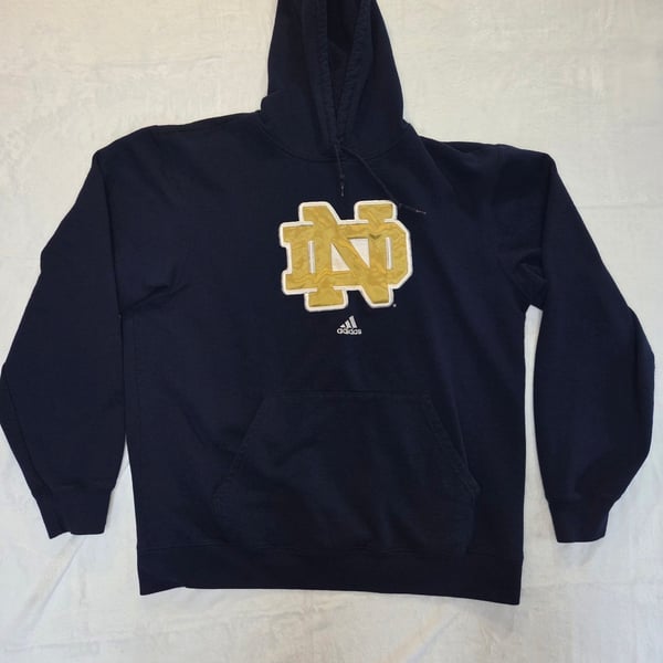 Adidas Notre Dame Fighting Irish Navy Blue Pullover Hoodie Small