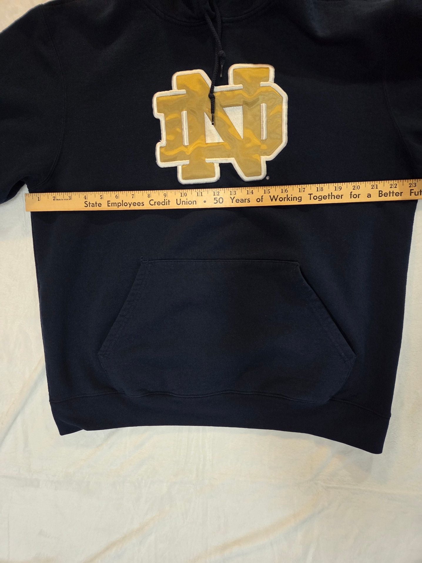 Adidas Notre Dame Fighting Irish Navy Blue Pullover Hoodie Small 6