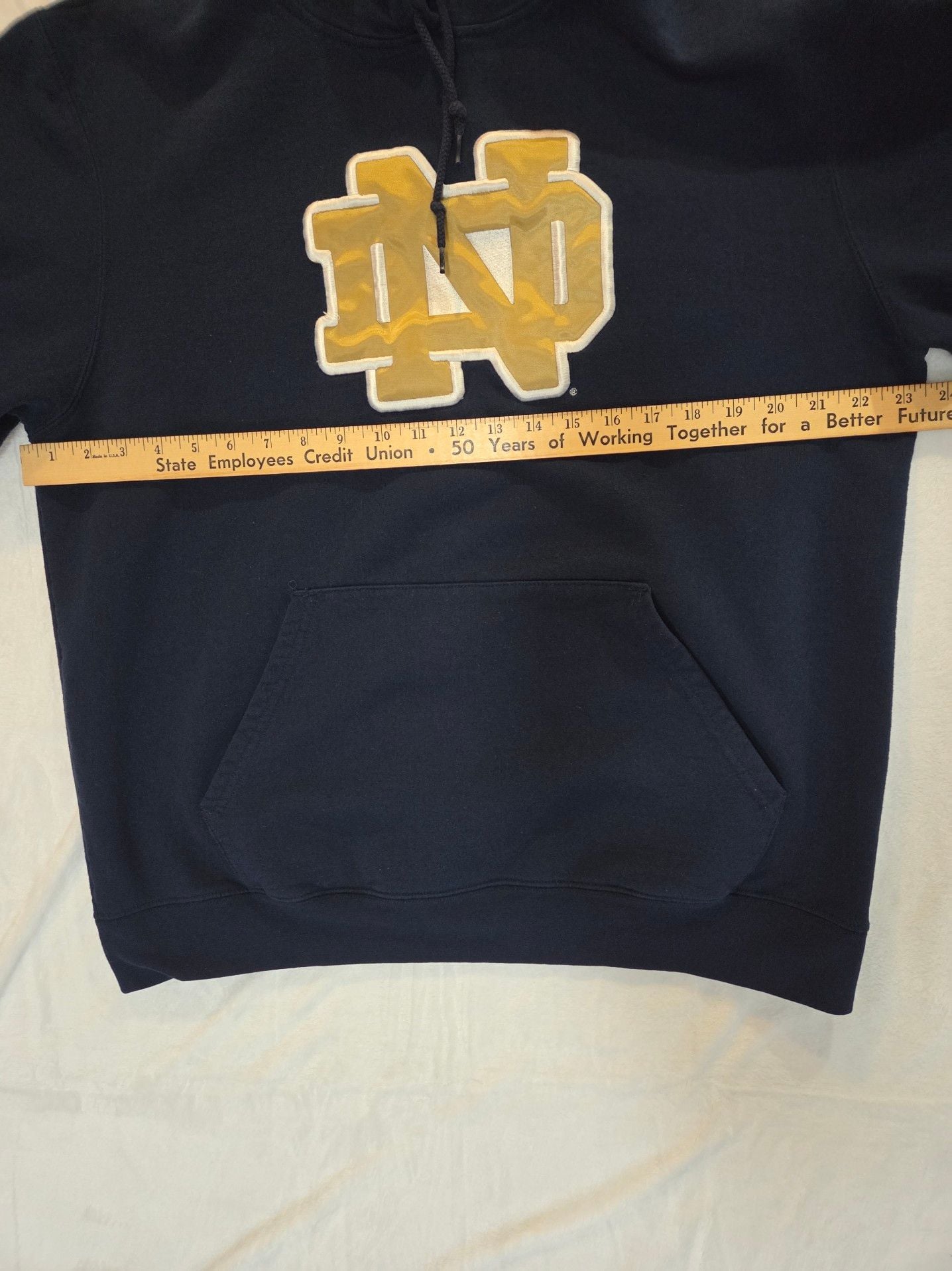 Adidas Notre Dame Fighting Irish Navy Blue Pullover Hoodie Small 7