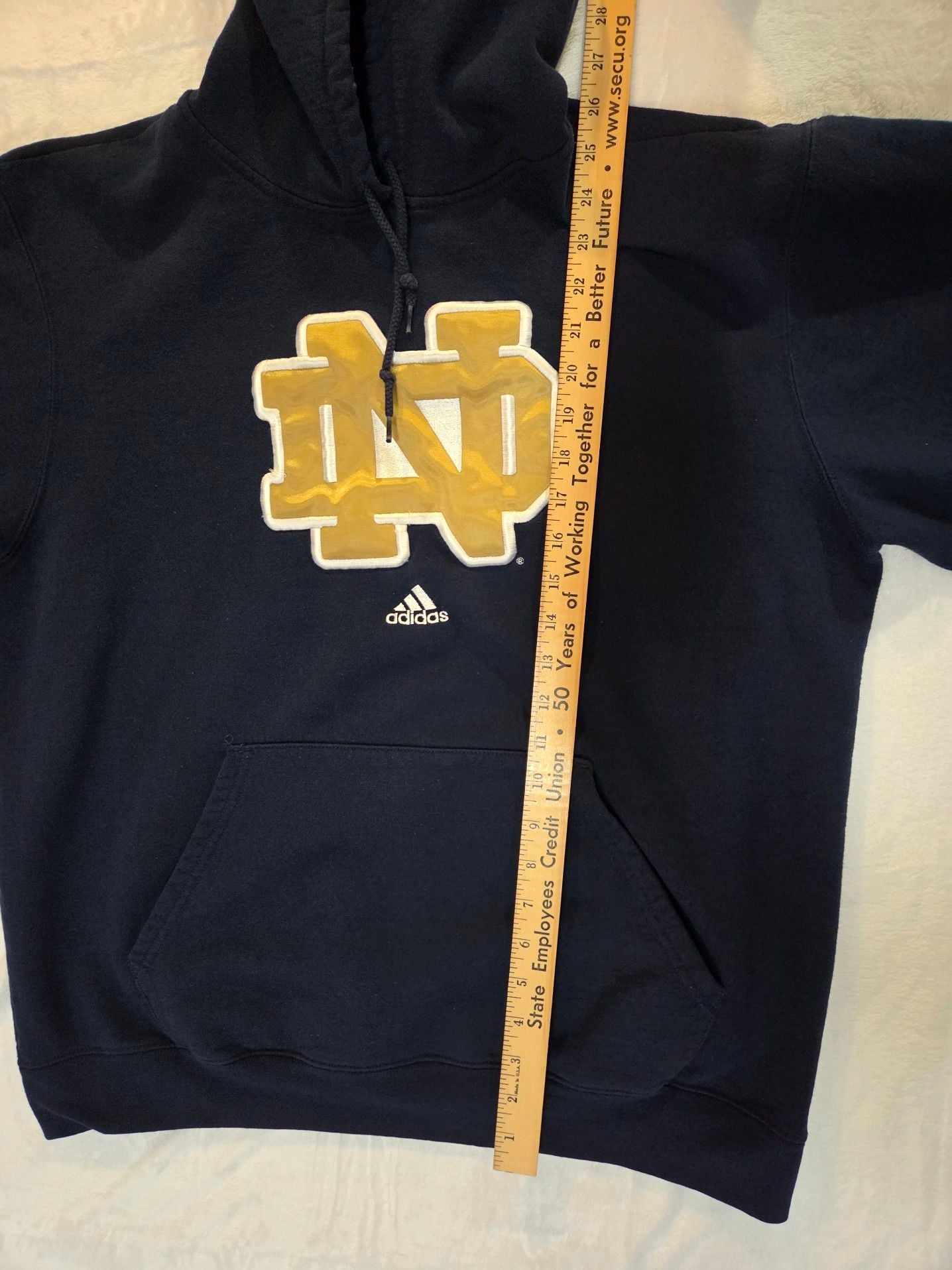Adidas Notre Dame Fighting Irish Navy Blue Pullover Hoodie Small 8