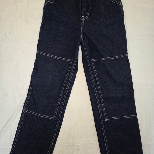 John Galt Dark Wash Double Knee Carpenter Pants Size Medium