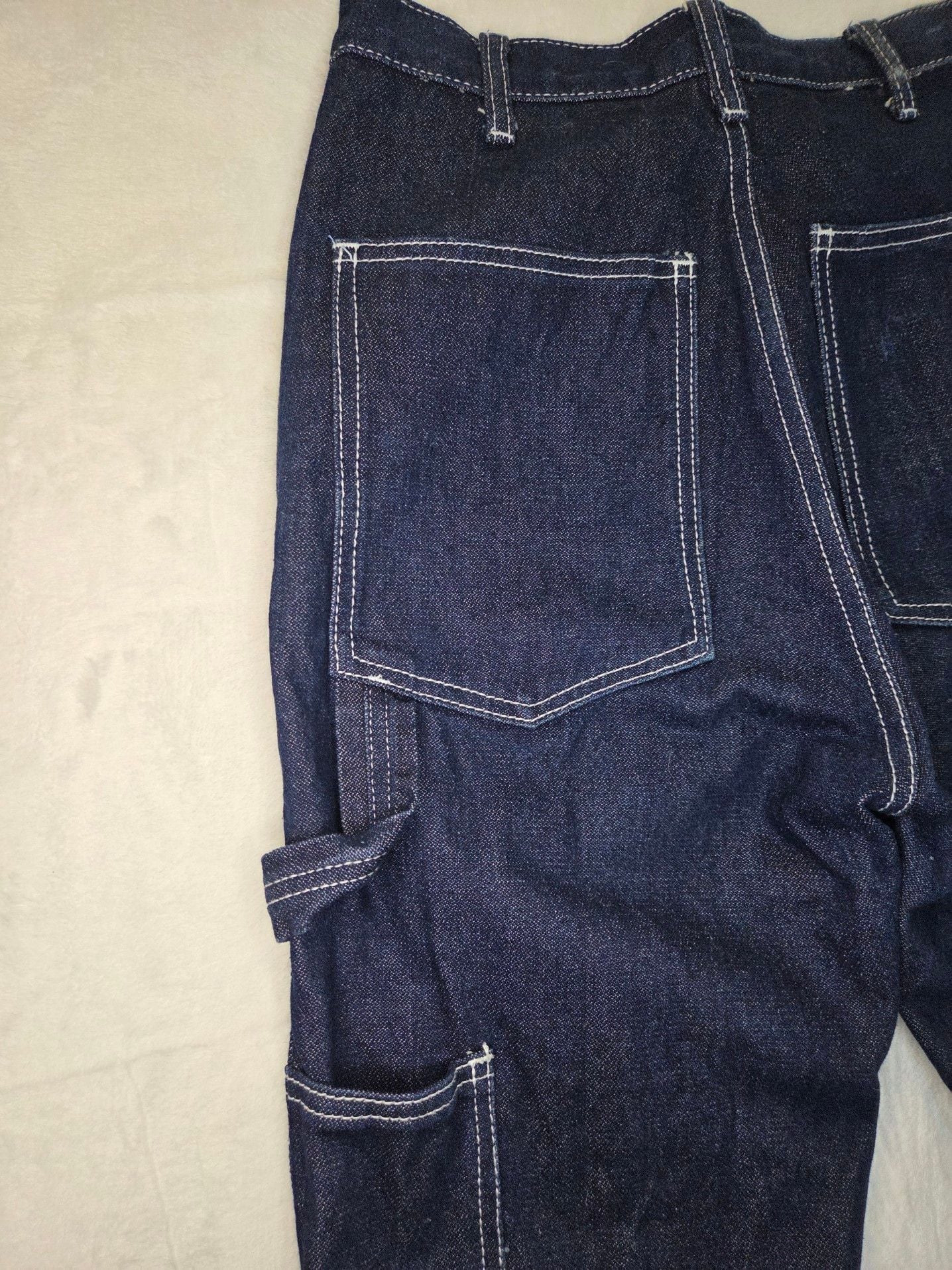 John Galt Dark Wash Double Knee Carpenter Pants Size Medium 8