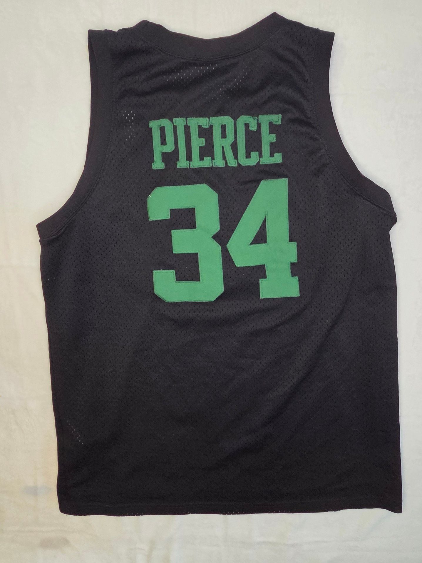 Vintage Nike Paul Pierce Boston Celtics Shooting Shirt Jersey Men's XL Black Green 3