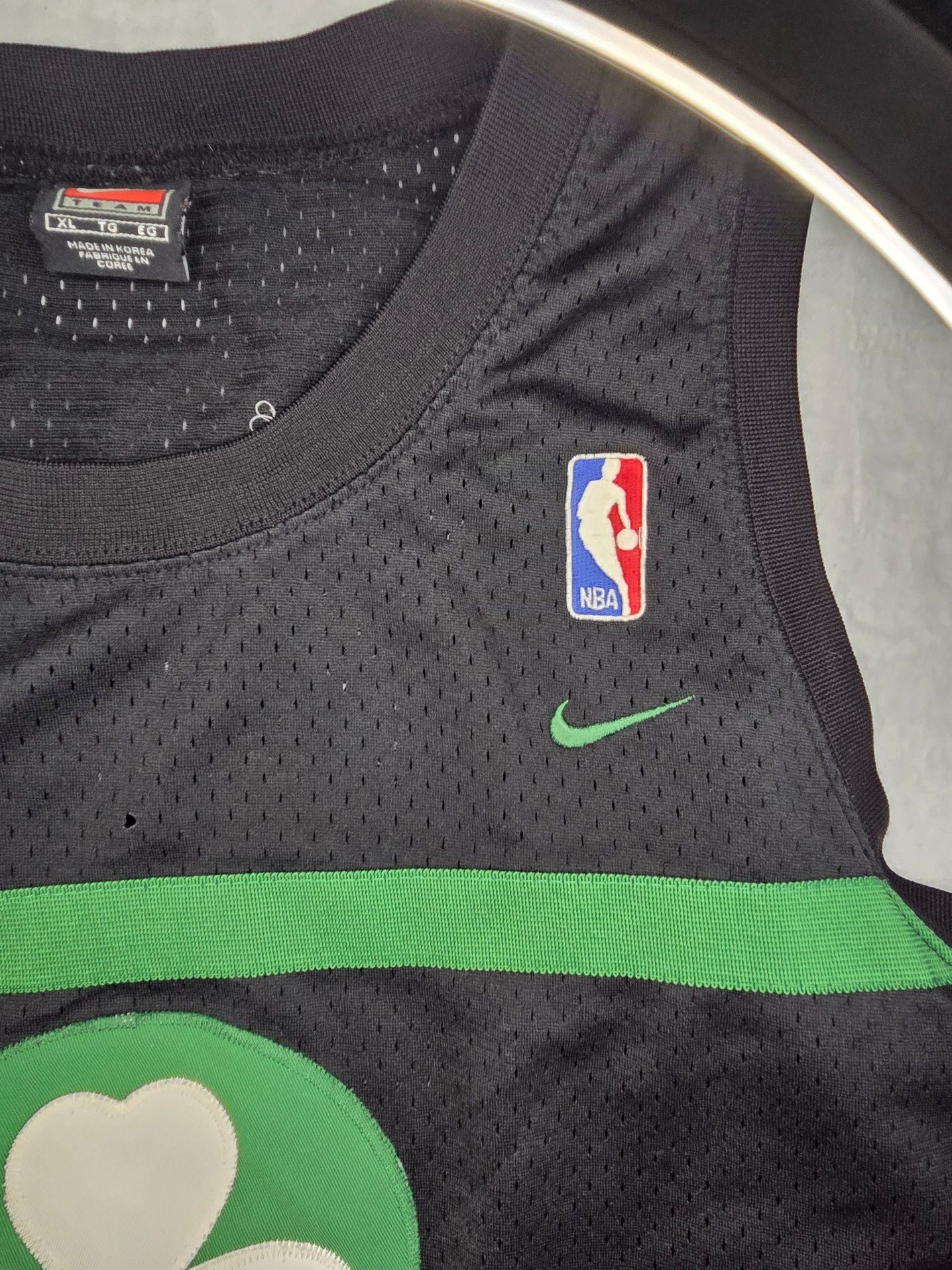 Vintage Nike Paul Pierce Boston Celtics Shooting Shirt Jersey Men's XL Black Green 8
