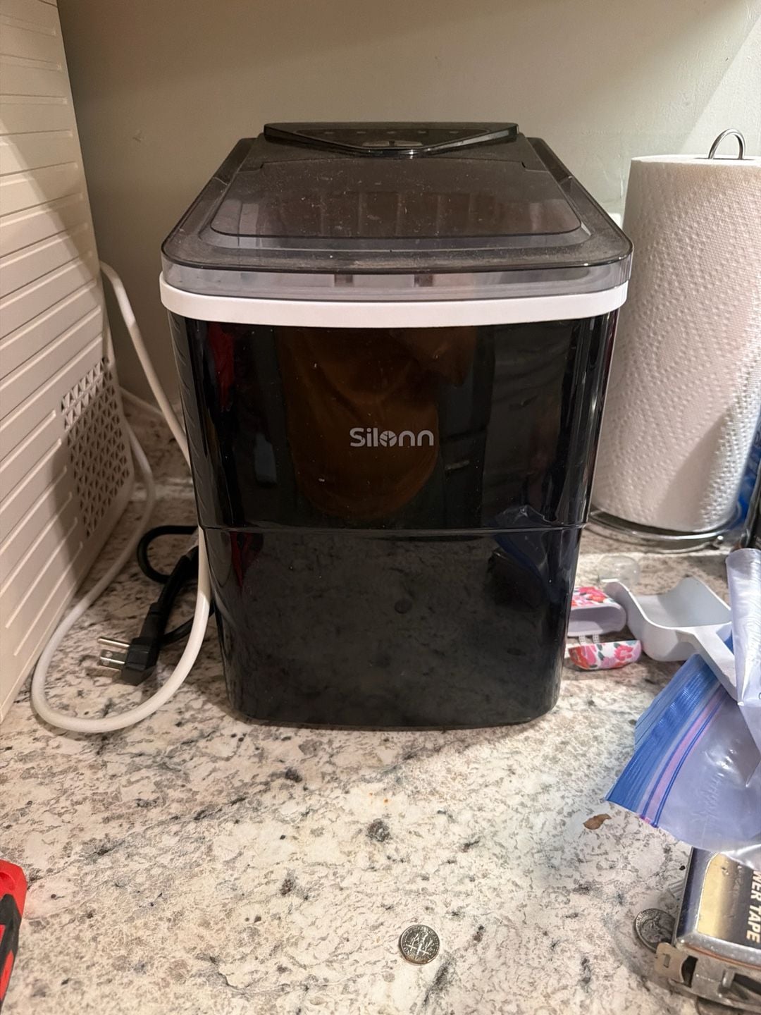 Silonn Countertop Ice Maker Machine, 26lbs in 24 Hours, Self-Cleaning Portable Ice Maker 1