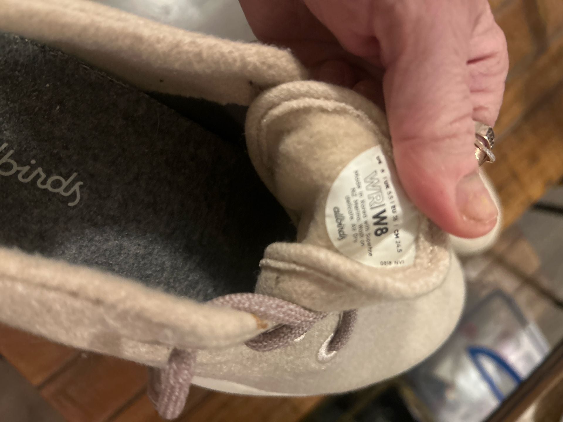 Allbirds Women's Wool Runners in Heathered Beige/Tan 5