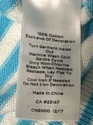 Talbots Blue and White Striped Button-Up Cardigan Large Petite 6