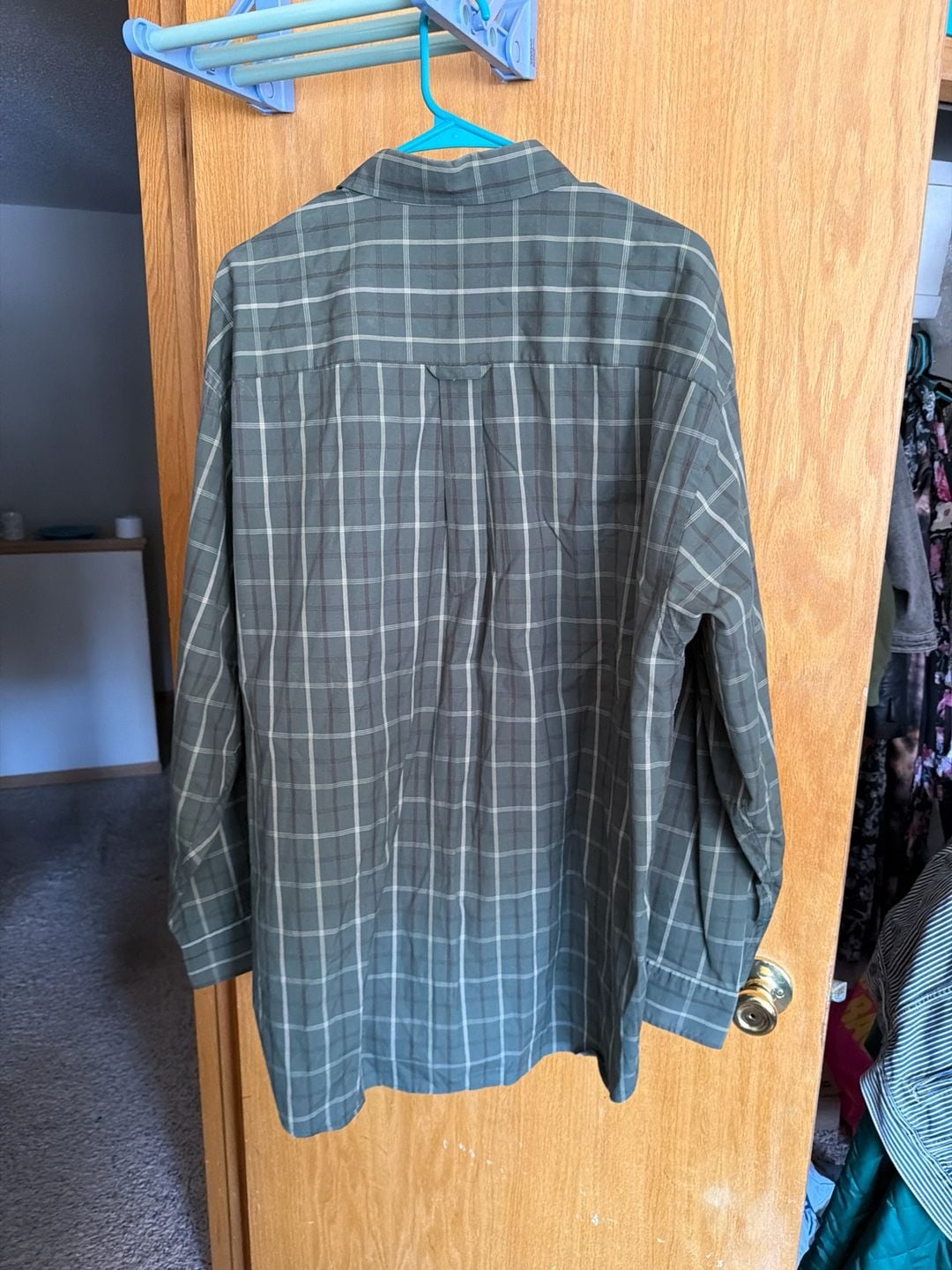 Pendleton Men's XL Green Plaid 100% Cotton Long Sleeve Button Down Shirt 4