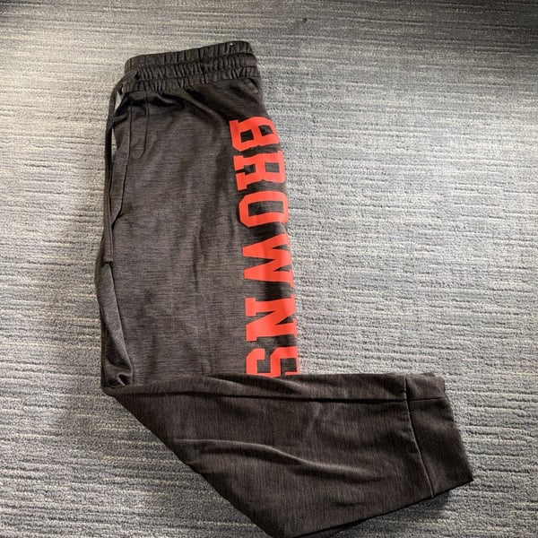 Cleveland Browns NFL Team Apparel Men's Heathered Charcoal Jogger Sleepwear Pants