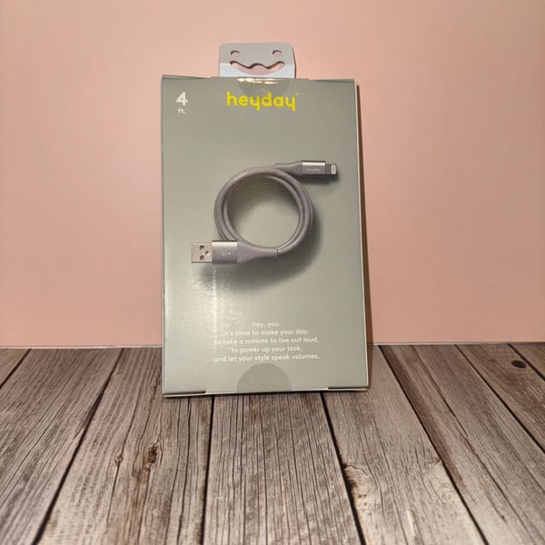heyday 4ft Lightning to USB-A Charging Cable for iPhone & iPad - Gray
