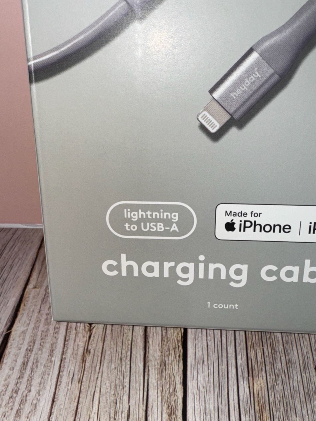 heyday 4ft Lightning to USB-A Charging Cable for iPhone & iPad - Gray 4
