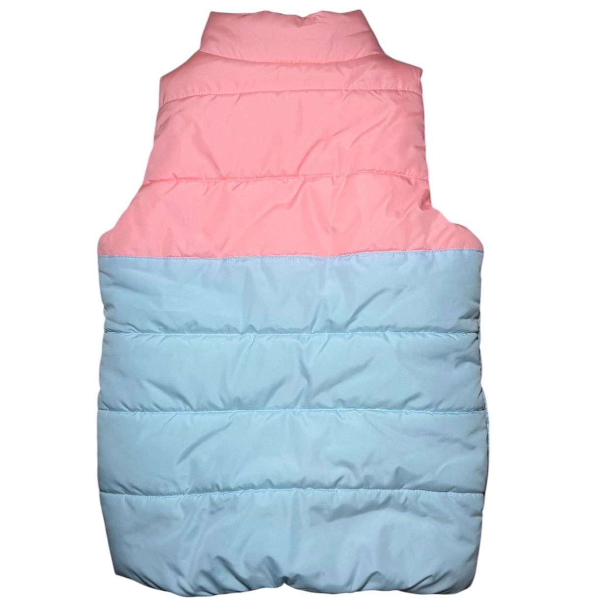Puma Girls Puffer Vest Pink Blue Colorblock Full Zip Lightweight XS 4/5 4