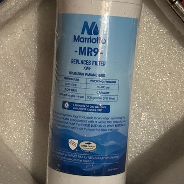 Marriotto MR9 Refrigerator Water Filter Replacement (Replaces GE XWF)