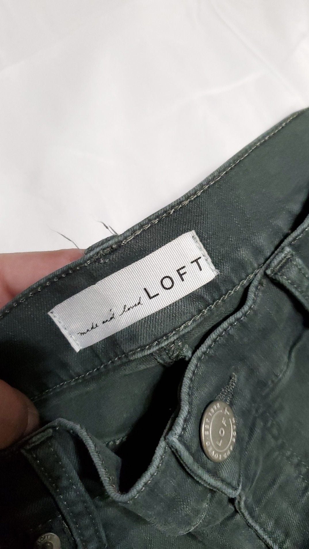 LOFT Modern Skinny Pants Dark Green Size 6/28 3