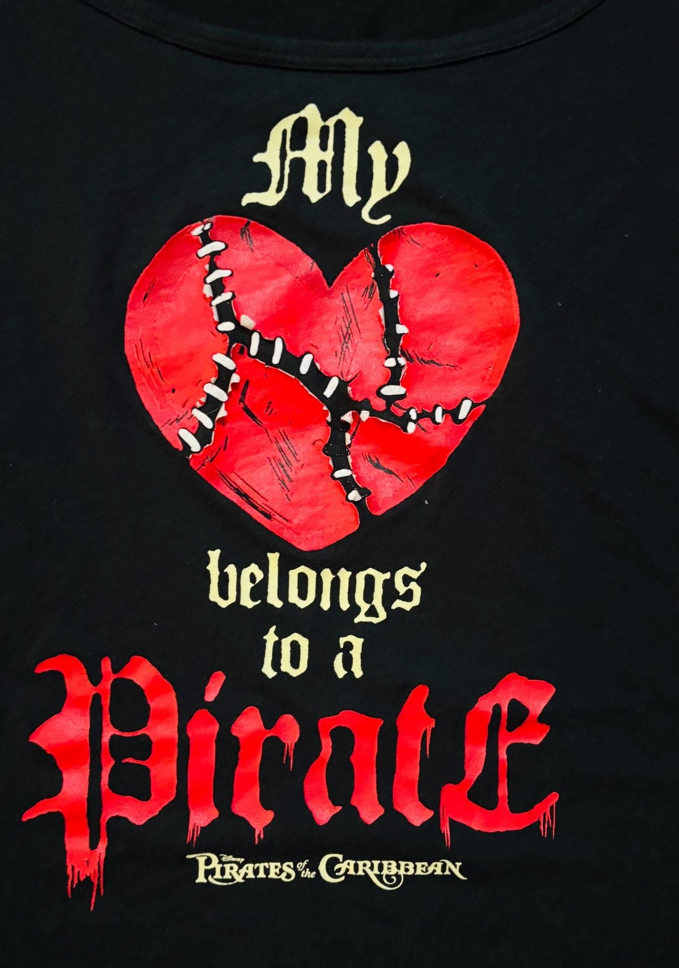 Disney Parks Pirates of the Caribbean My Heart Belongs to a Pirate Tank Top XXL 3