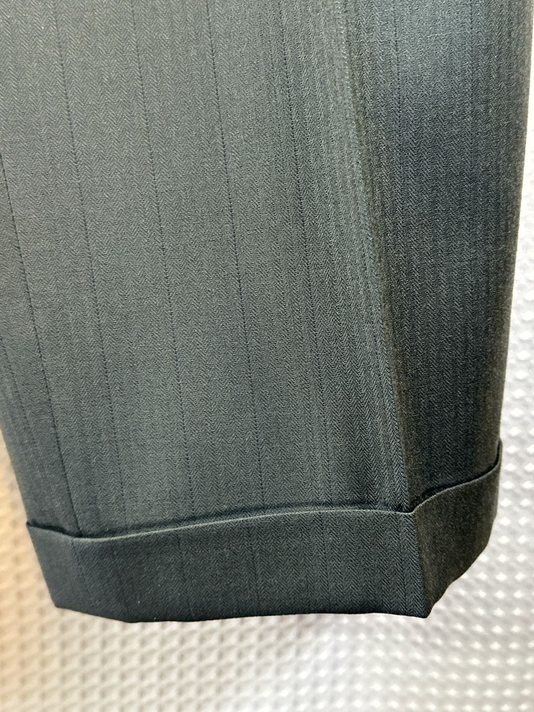 Vintage Canali Milano 2-Piece Suit Pinstripe Wool  Green 9