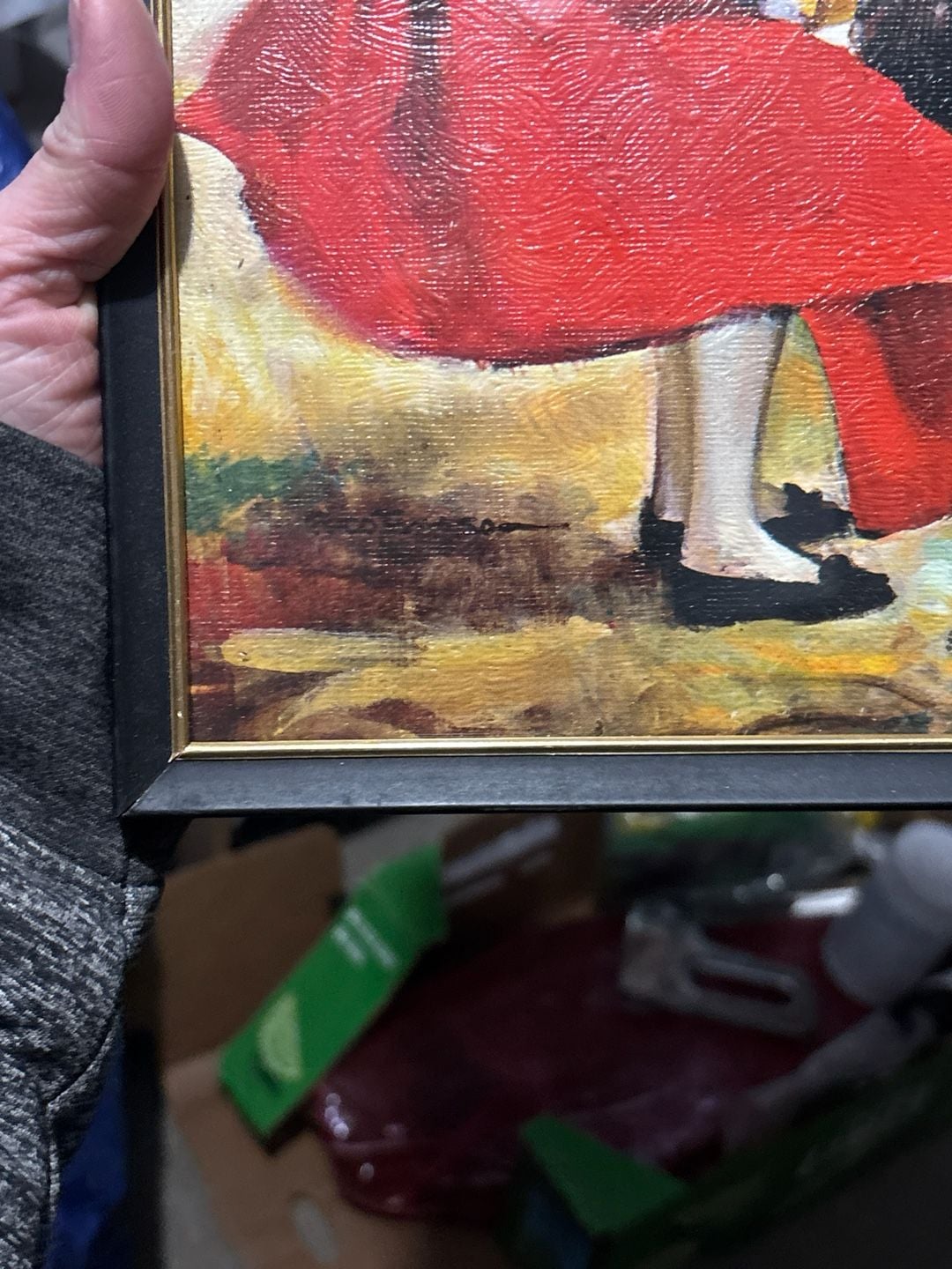 Vintage Rico Tomaso Framed Matador Bullfighter Canvas Textured Lithograph 2