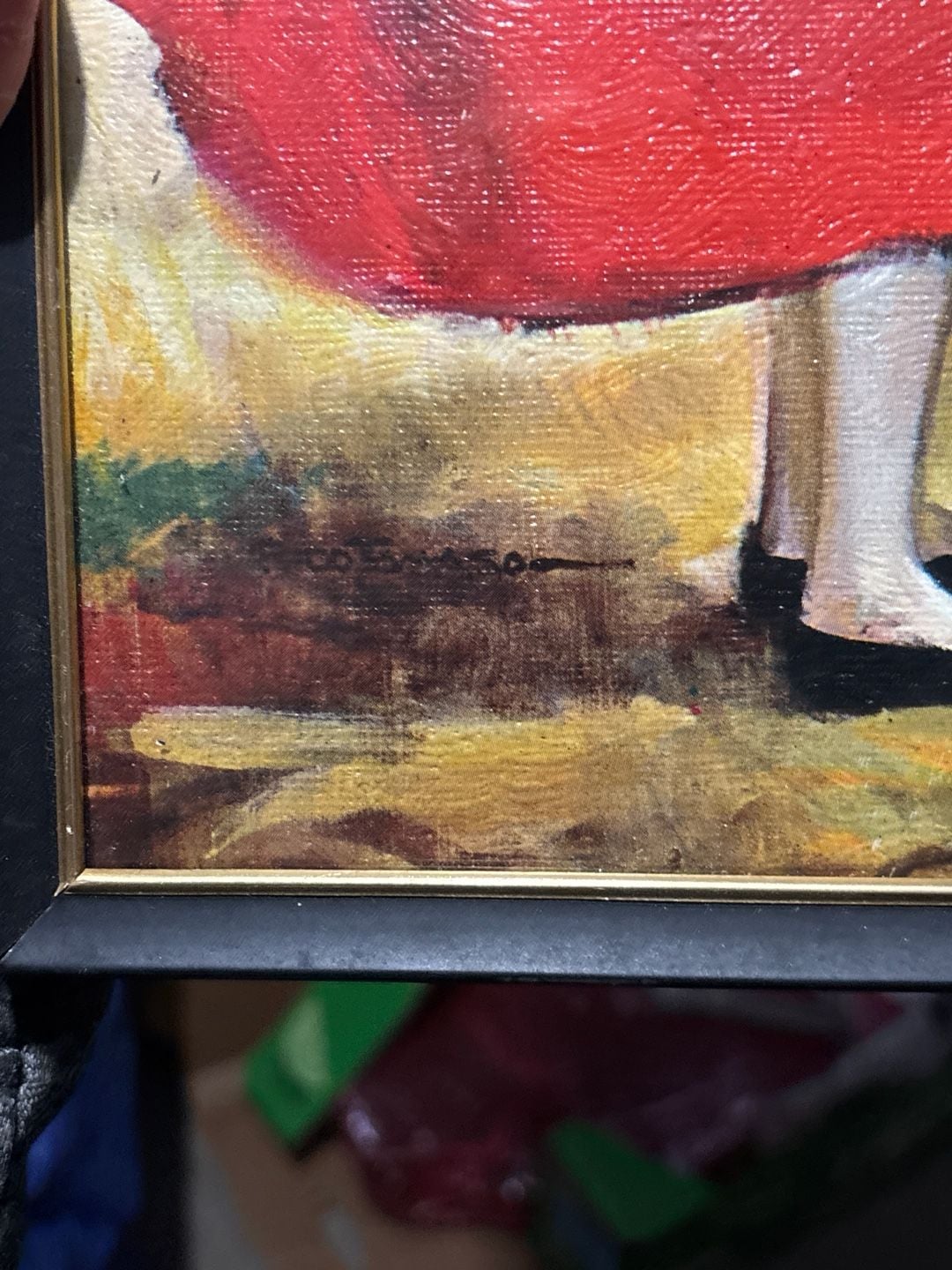 Vintage Rico Tomaso Framed Matador Bullfighter Canvas Textured Lithograph 3