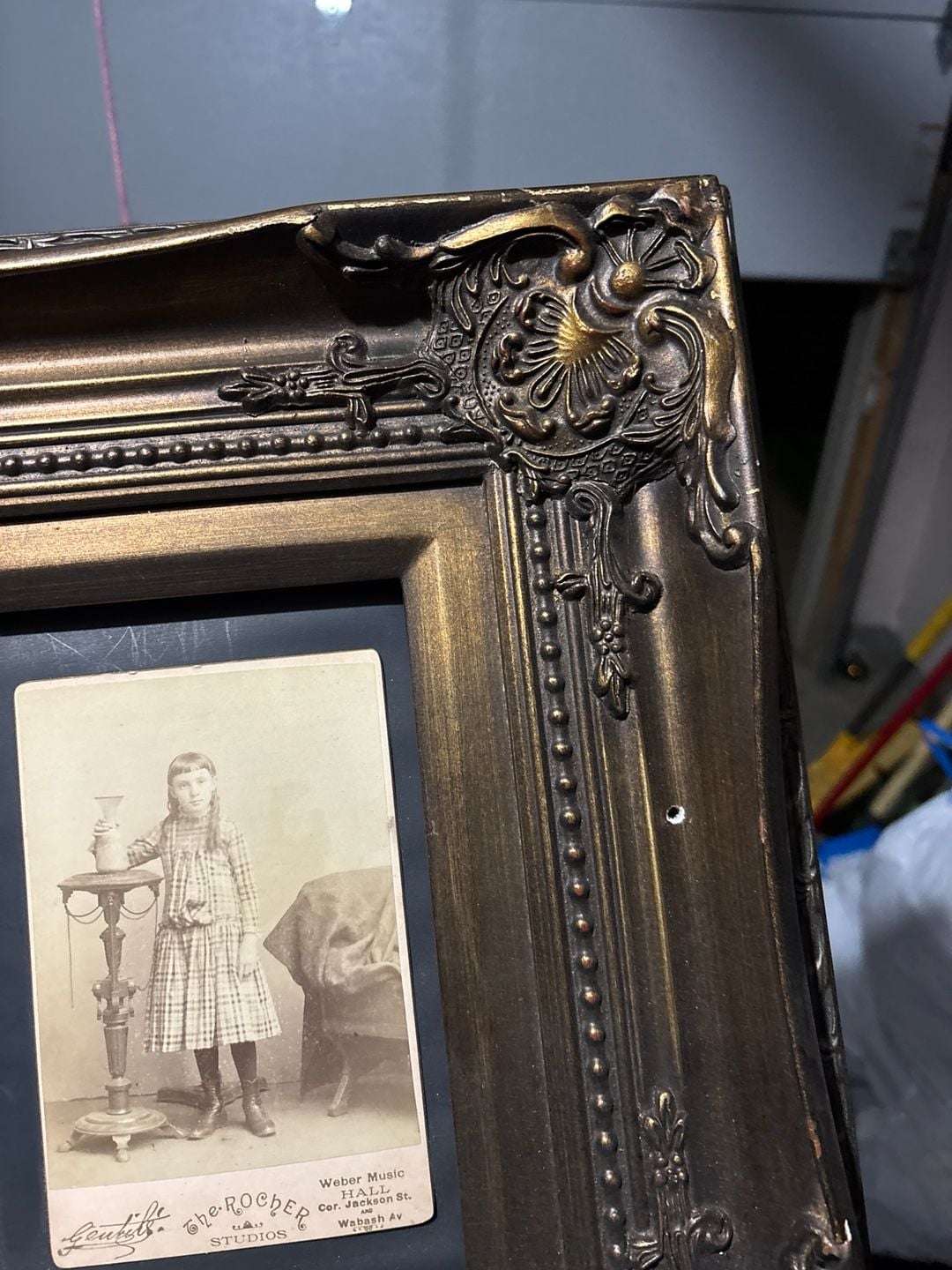 Framed Antique Victorian Cabinet Cards by Sawtelle and The-Rocher Studios 8
