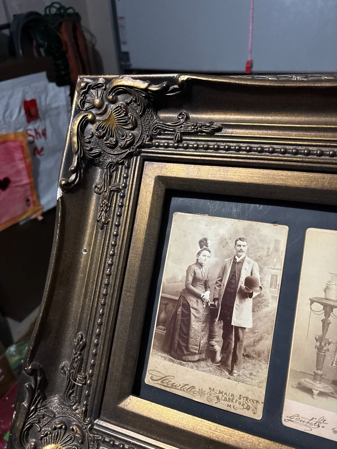 Framed Antique Victorian Cabinet Cards by Sawtelle and The-Rocher Studios 11