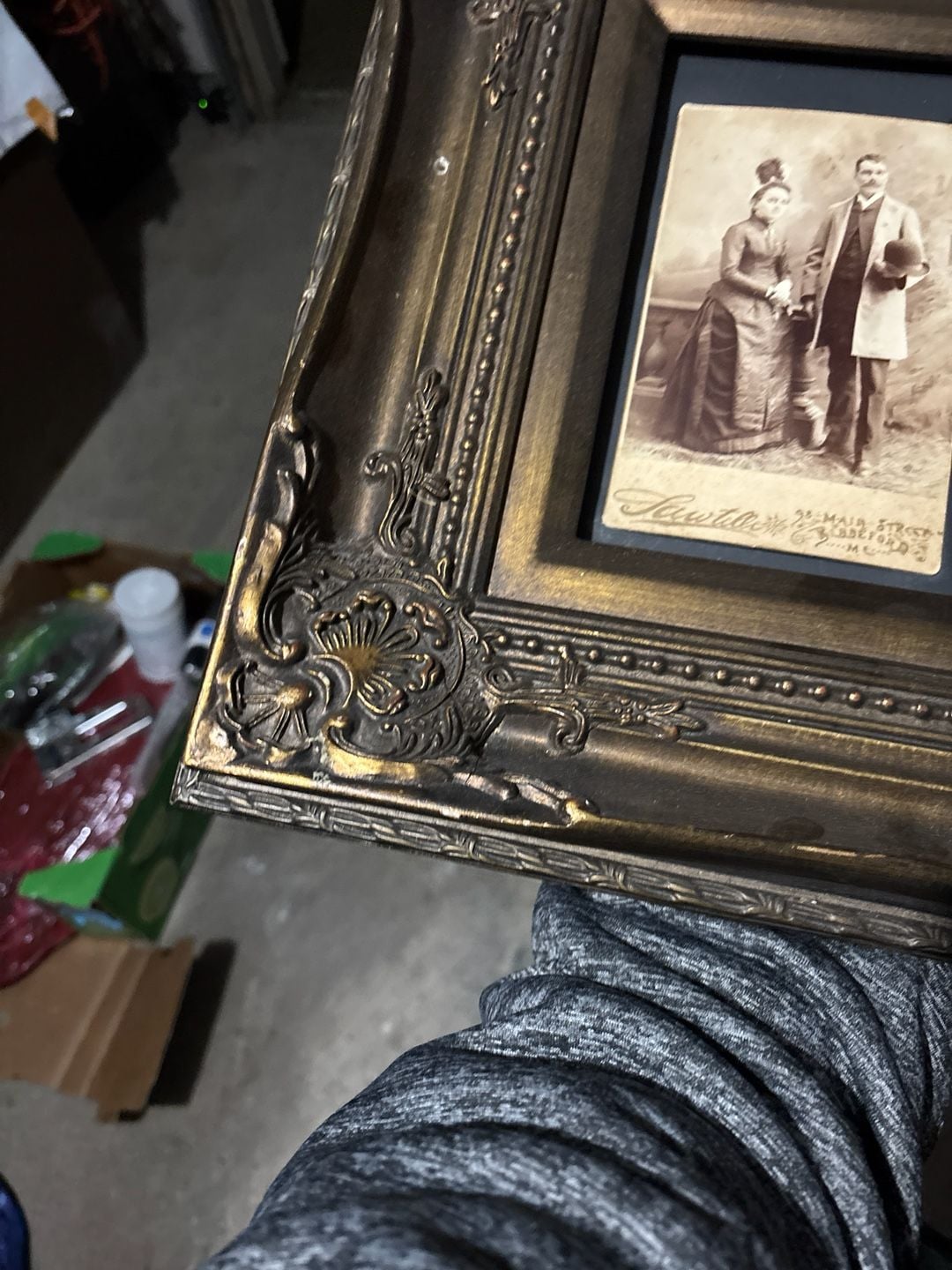 Framed Antique Victorian Cabinet Cards by Sawtelle and The-Rocher Studios 14