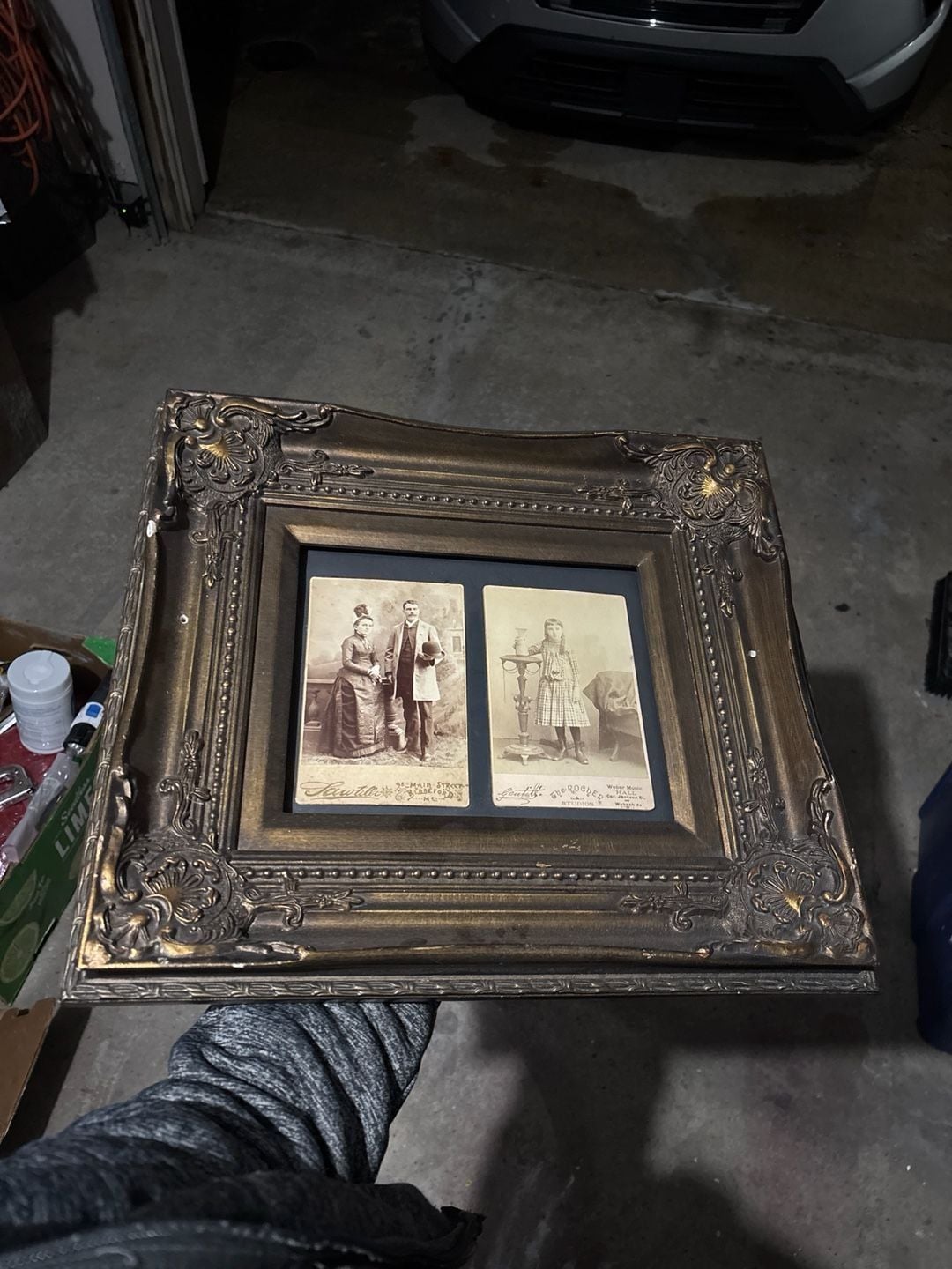 Framed Antique Victorian Cabinet Cards by Sawtelle and The-Rocher Studios 18
