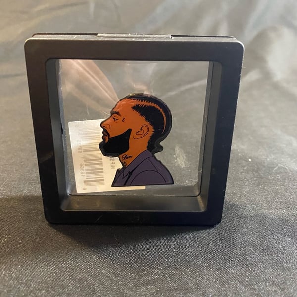 Nipsey Hussle Prolific Profile Lapel Pin in Display Case