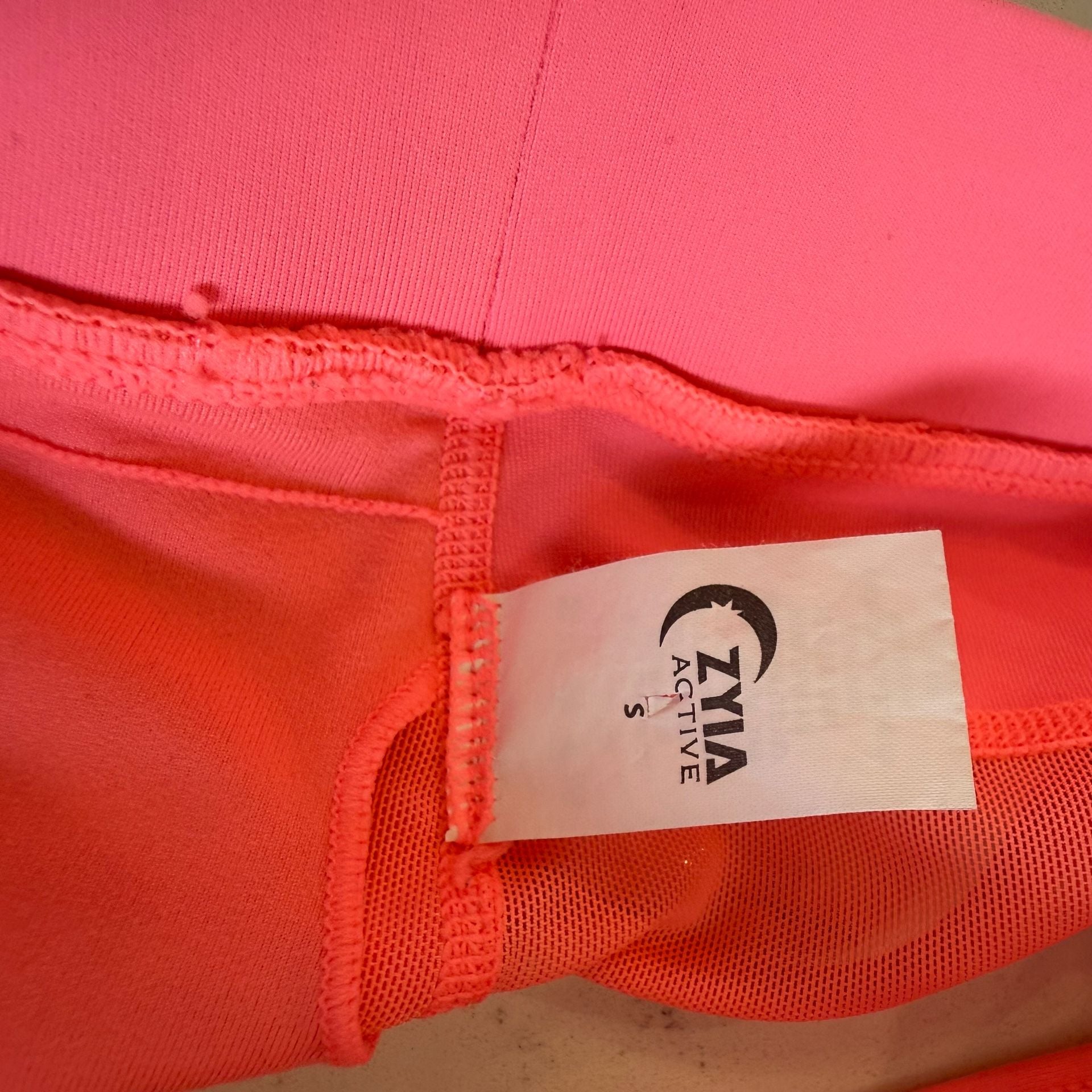 Zyia Active Coral Pink One More Rep All Star Bra High Neck Zip Back Sports Bra 5