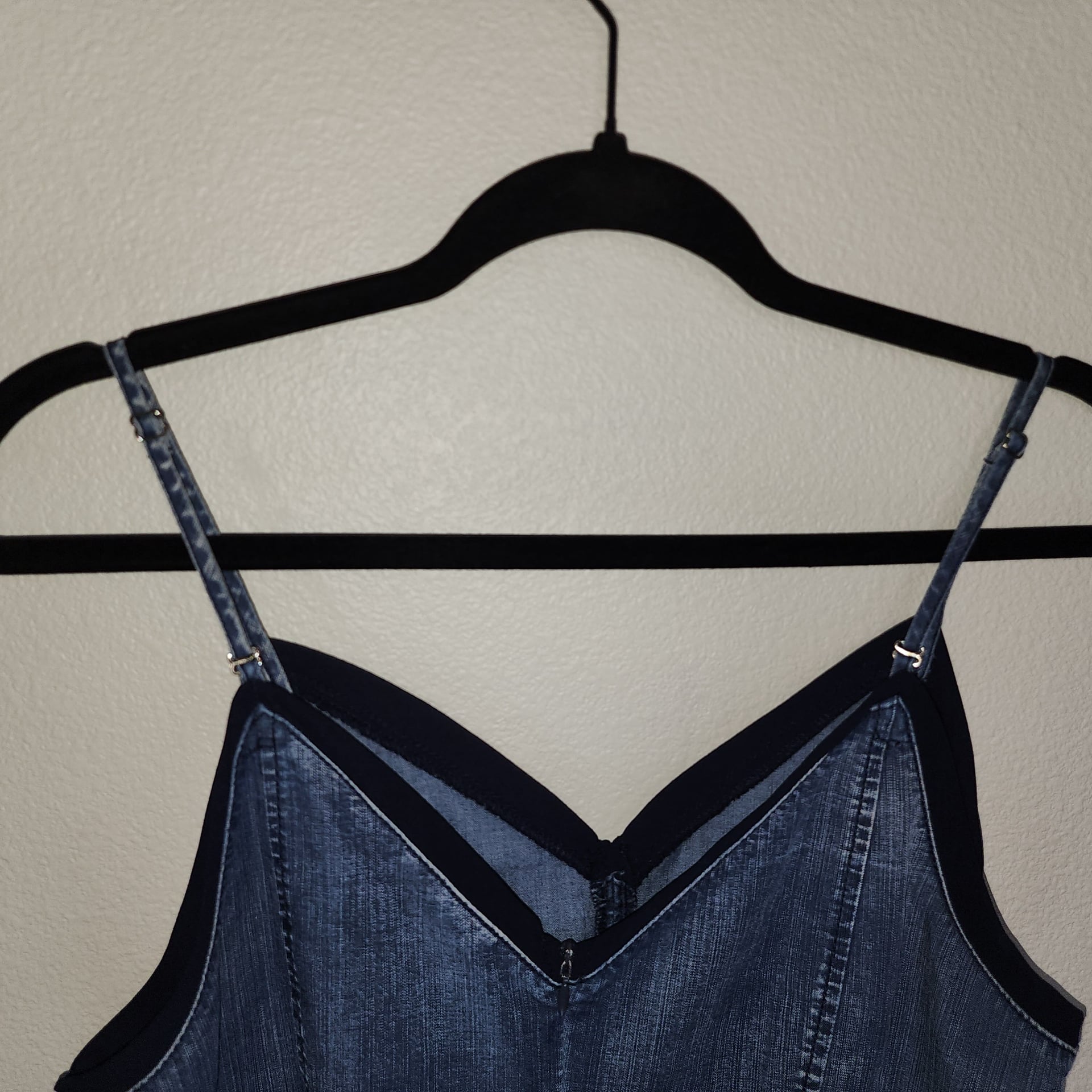 Standards & Practices Mikhail V-Neck Indigo Tencel Denim Bodycon Midi Dress 7