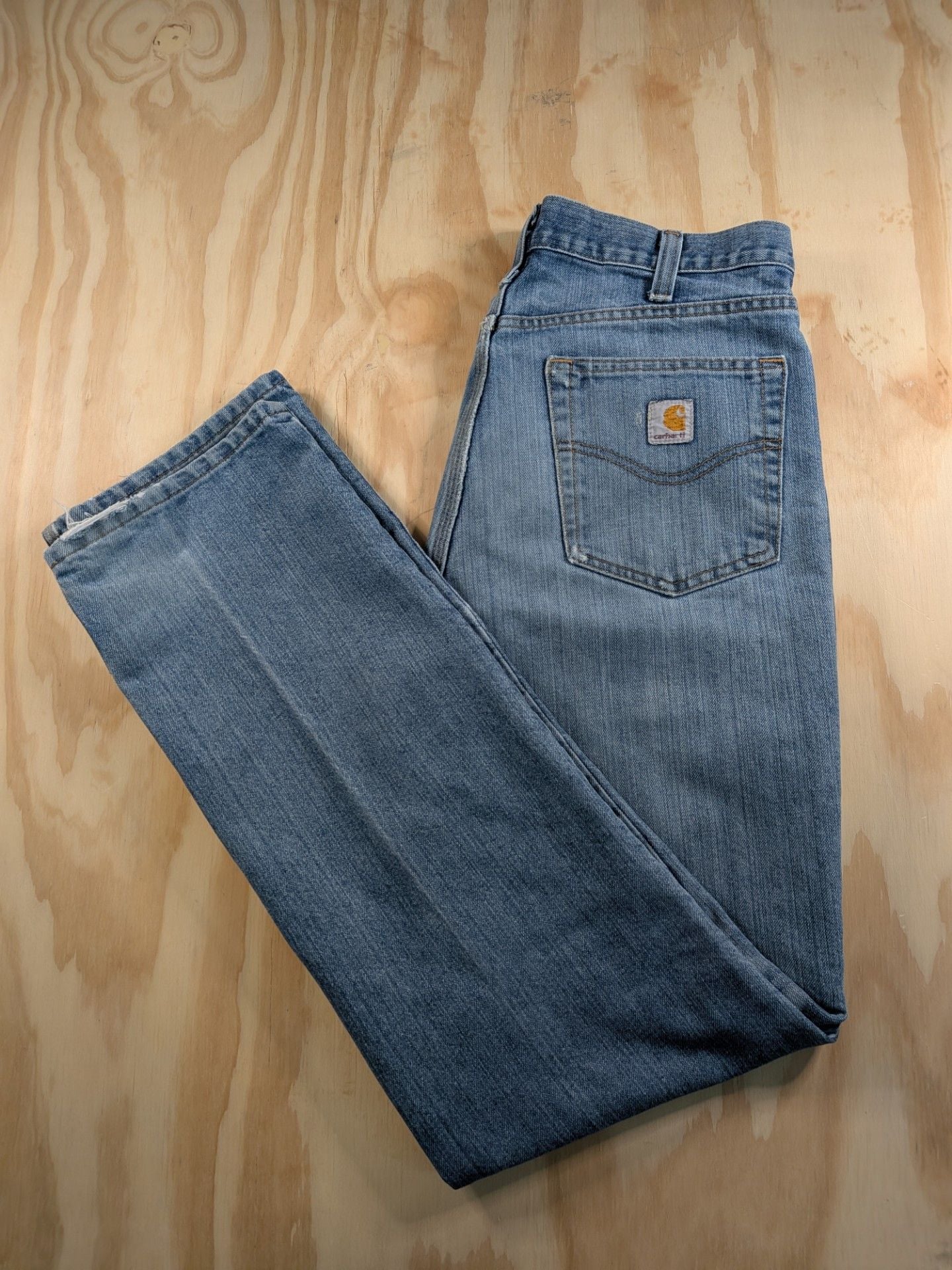 Carhartt Relaxed Fit Light Wash Denim Jeans 34x34 2