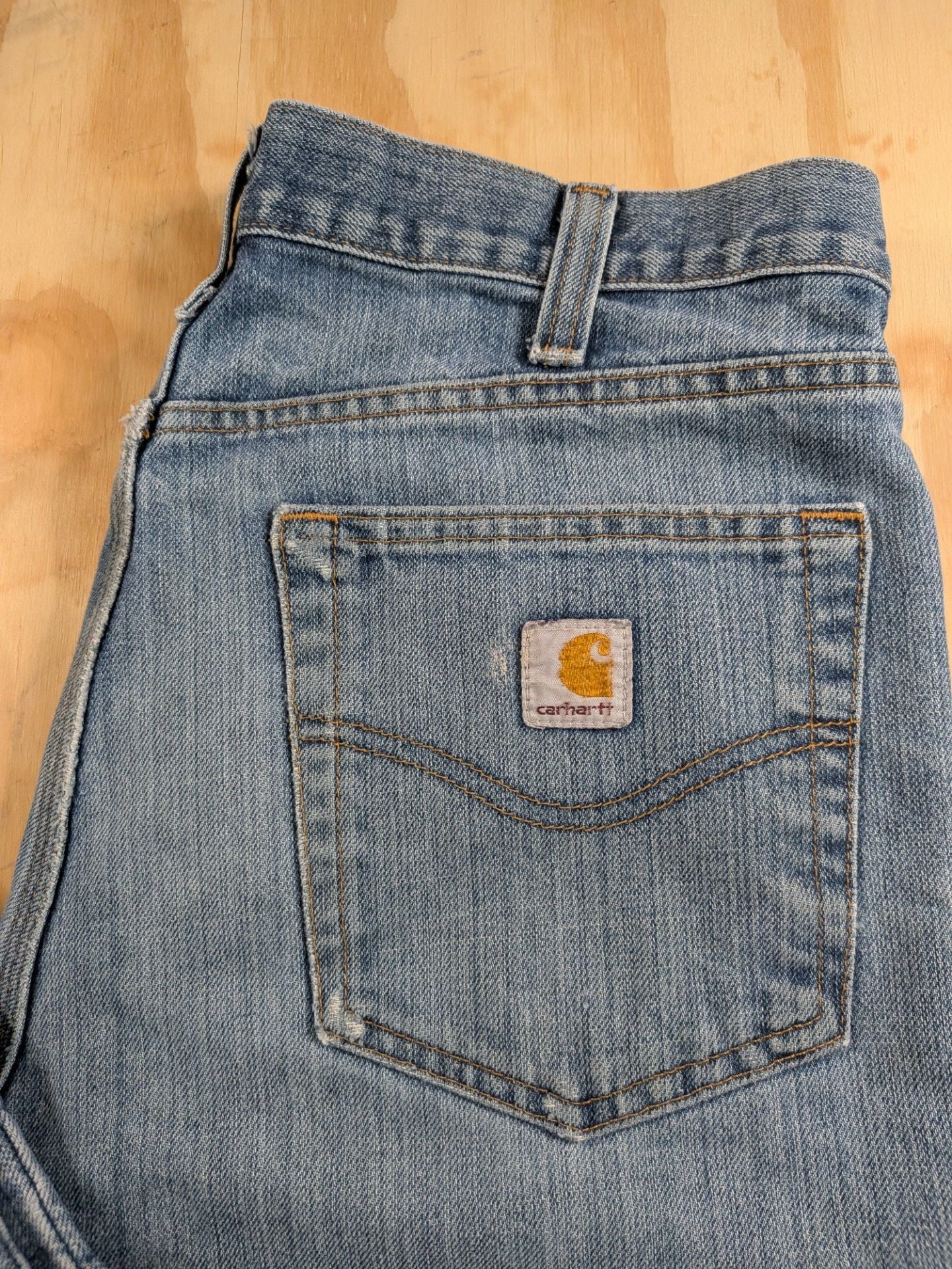 Carhartt Relaxed Fit Light Wash Denim Jeans 34x34 3