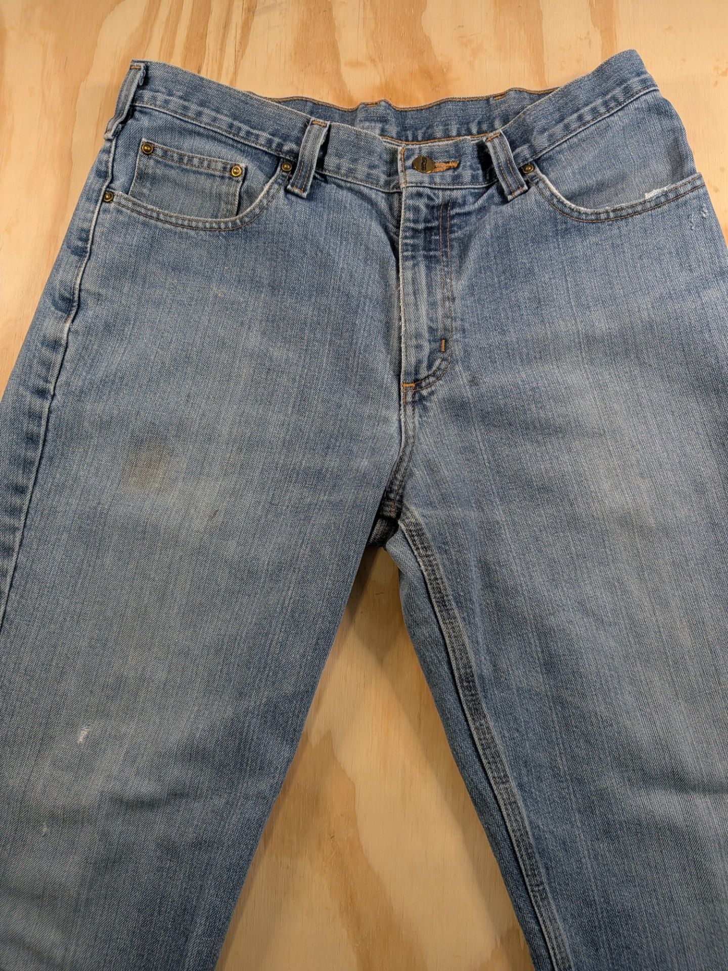 Carhartt Relaxed Fit Light Wash Denim Jeans 34x34 6