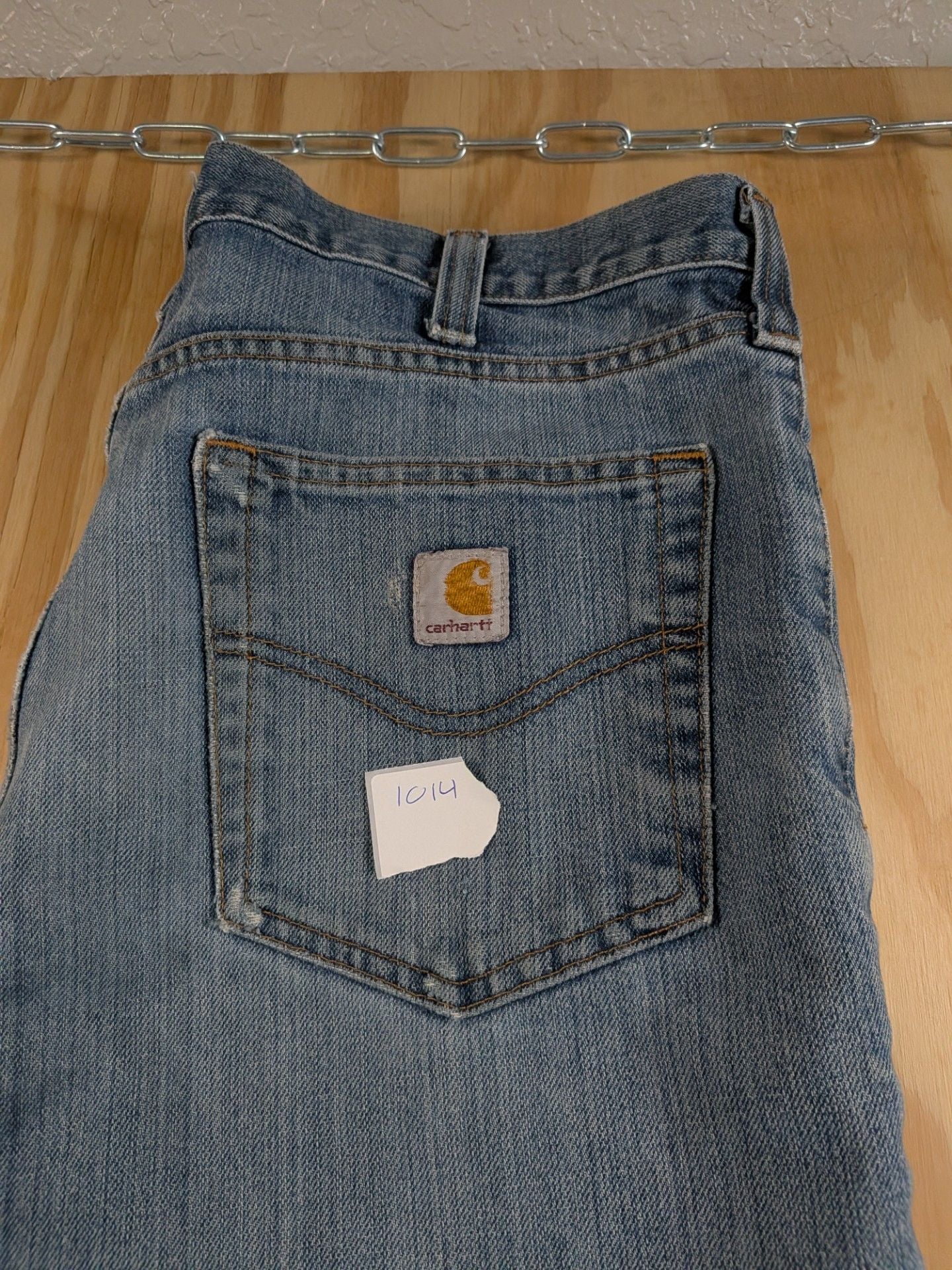 Carhartt Relaxed Fit Light Wash Denim Jeans 34x34 8