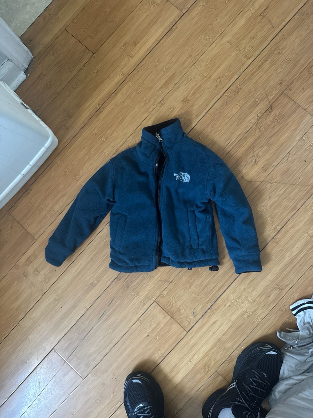 The North Face Youth TKA 100 Glacier Full-Zip Fleece Jacket in Navy Blue 2