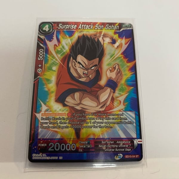 Surprise Attack Son Gohan & SD15-04ST Holo Starter Rare🔥