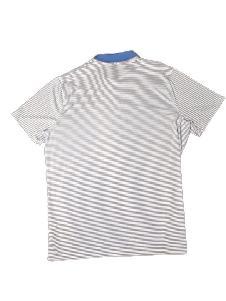 Nike Golf Dri-Fit Standard Fit Blue and White Striped Polo Shirt Size XXL 4
