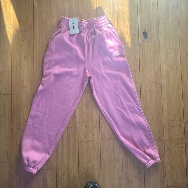 Nike Sportswear Big Kids Girls Pink Sportswear Club Fleece Loose Jogger Pants