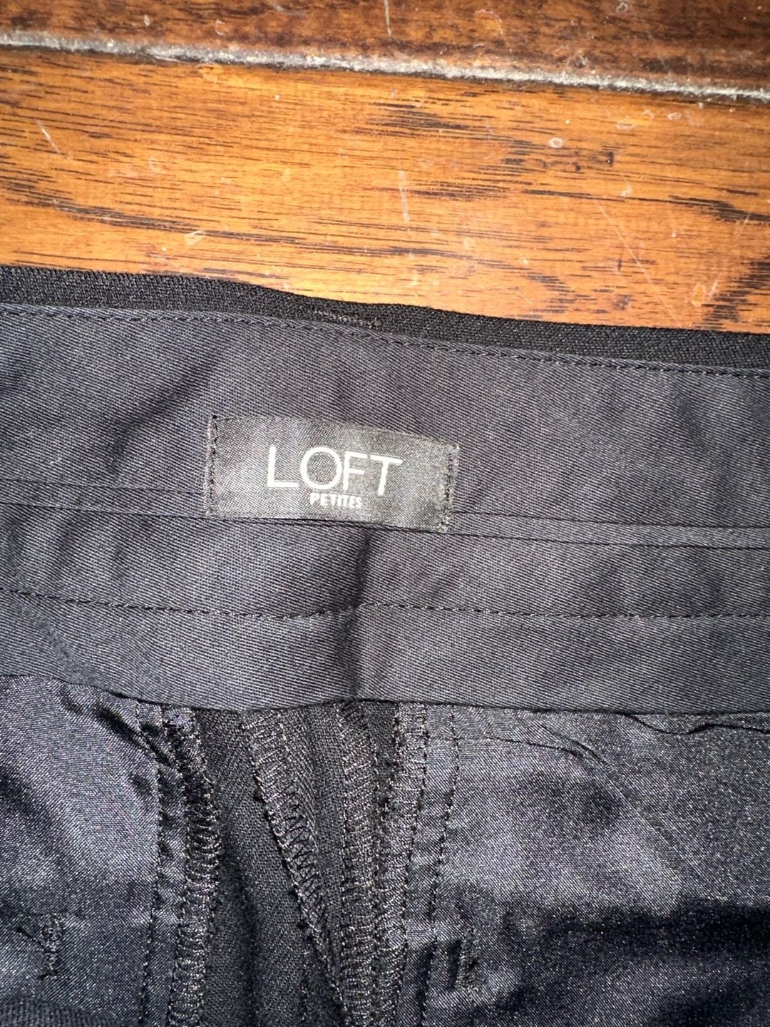 LOFT Petites Julie Trouser Black Dress Pants Size 6P 3