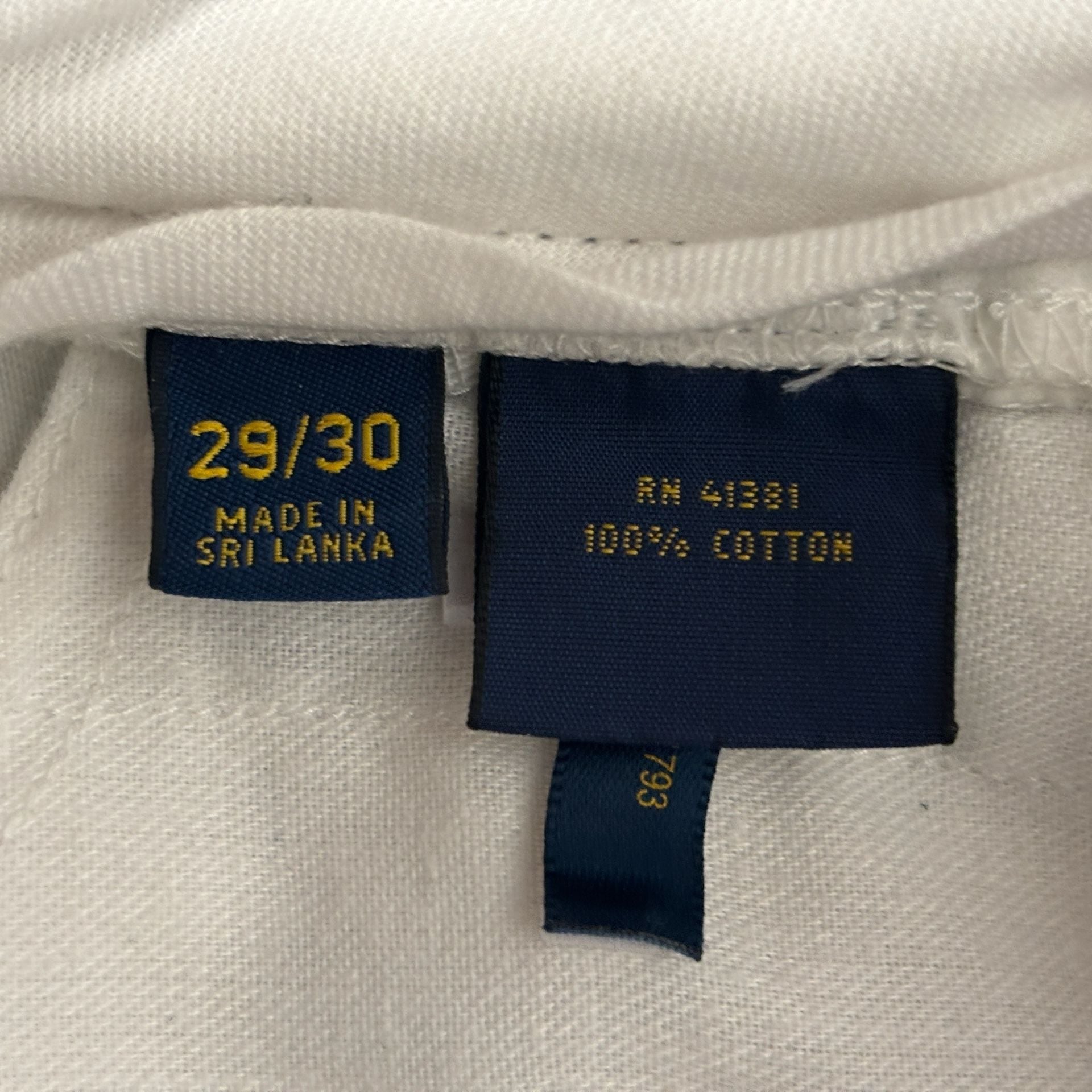 Polo Ralph Lauren Bedford Chino Straight Fit White Cotton Twill Pants 29/30 6