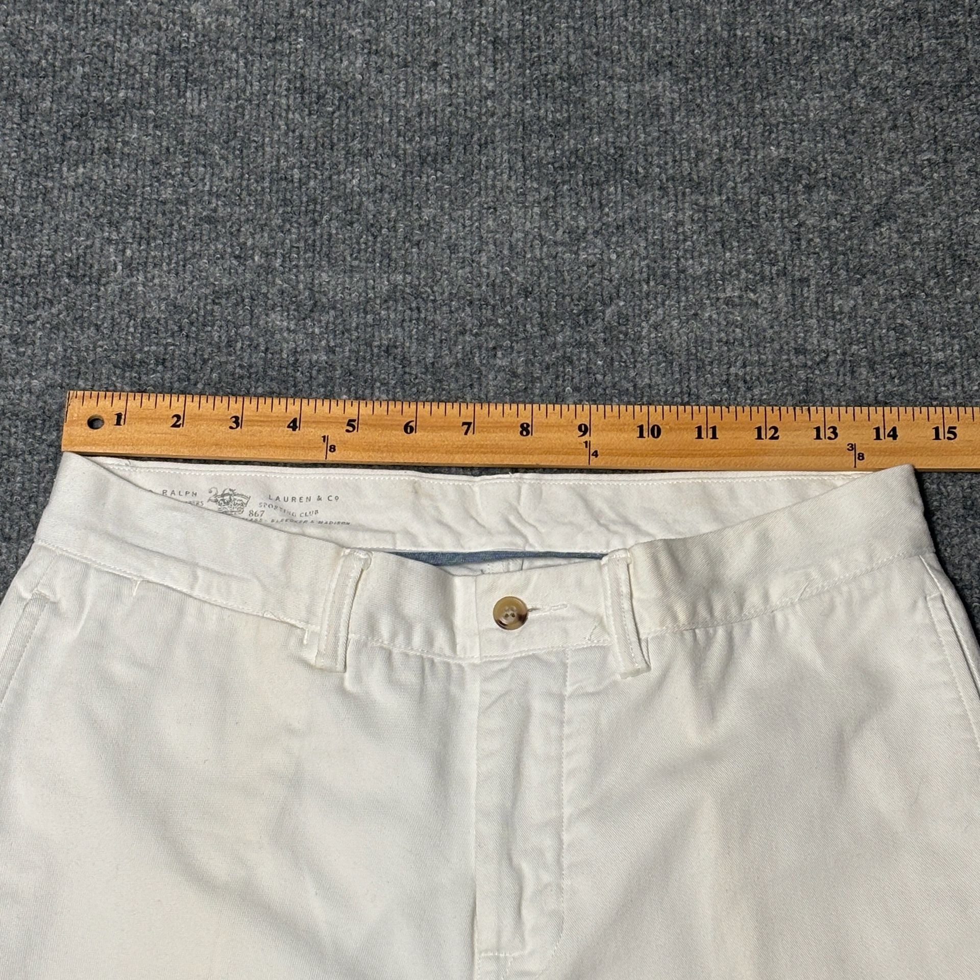 Polo Ralph Lauren Bedford Chino Straight Fit White Cotton Twill Pants 29/30 10