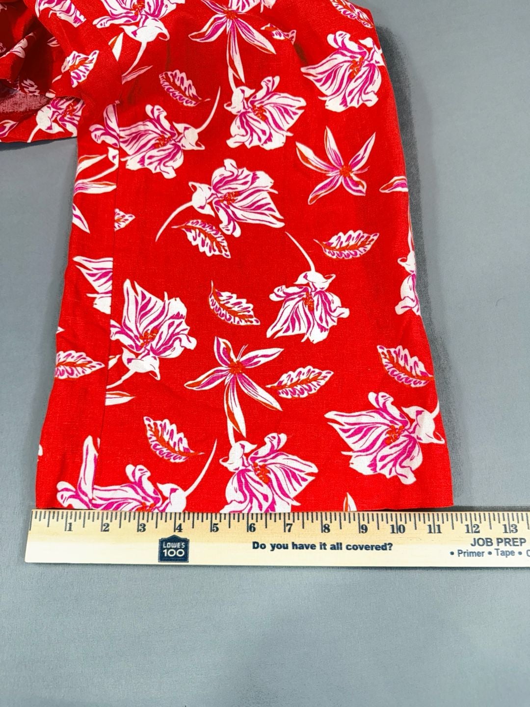 Maison d'Amélie Paris NWT Red Floral Beaded Linen Blend Wide Leg Pants Sz XS 13
