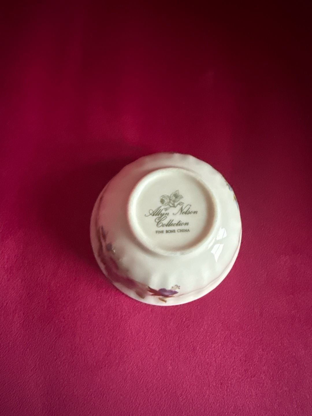 Vintage Allyn Nelson Collection Fine Bone China Floral Bowl Made in England 1