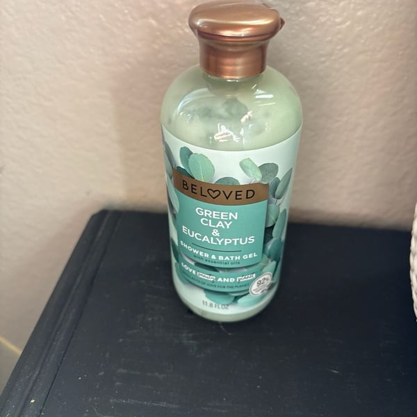 Beloved Green Clay & Eucalyptus Shower Gel with Essential Oils, 11.8 fl oz