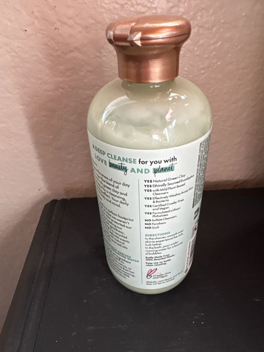 Beloved Green Clay & Eucalyptus Shower Gel with Essential Oils, 11.8 fl oz 2