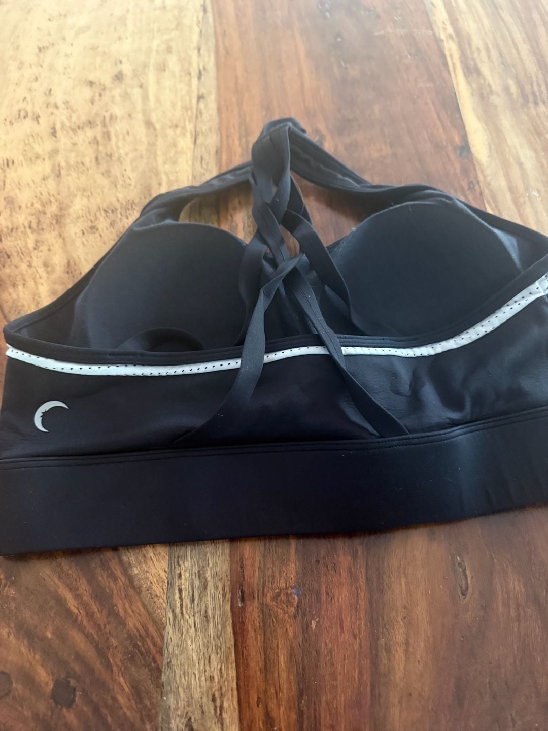Lot of 2 ZYIA Active Black Sports Bras: Game Day and Grid Mesh Strappy M 4