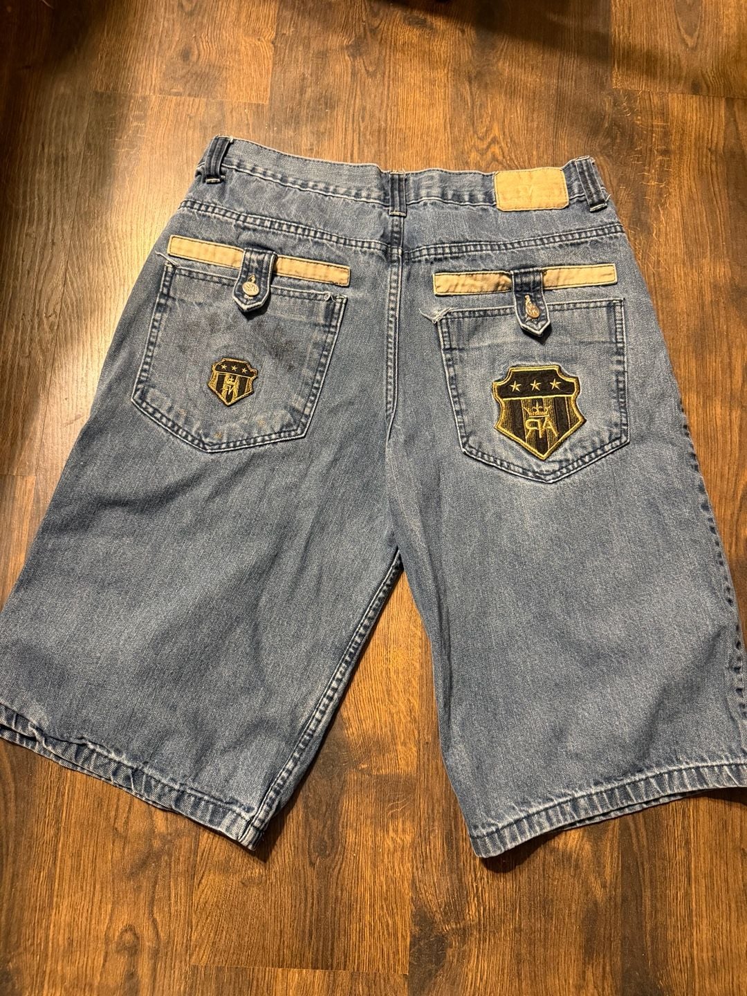 Vintage Red Ape Baggy Denim Jean Shorts Y2K Skater Jorts 5