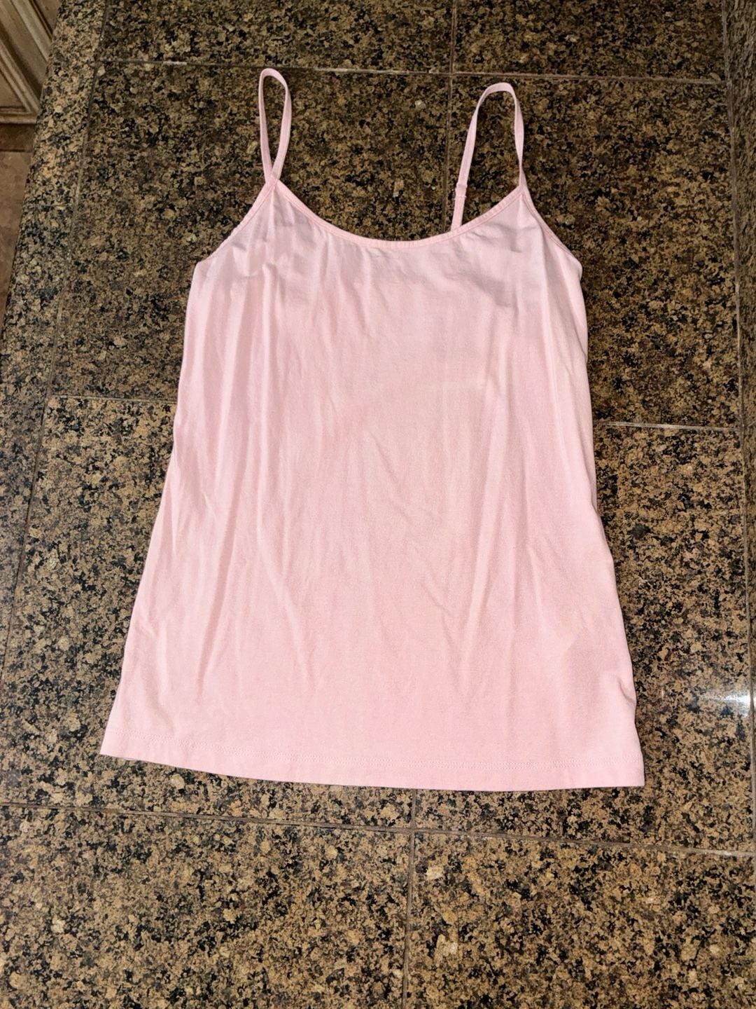 Time and Tru Women's Light Pink Spaghetti Strap Cami Tank Top, Size XS (0-2) 2